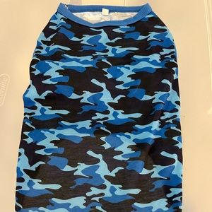 Pet Dog Shirt Camo  Blue /White